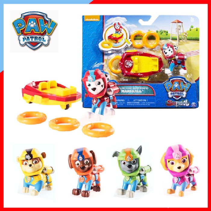 FK008 Paw Patrol SEA PATROL DELUXE FIGURE ASST ชุดฟิกเกอร์สำหรับเล่นและสะสมพาวพาโทรล