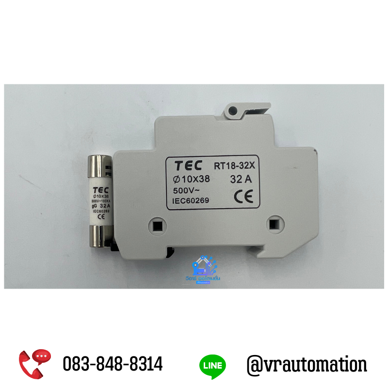 RT18-32A,32A ฐานฟิวส์+ลูกฟิวส์ 10x38 RT18