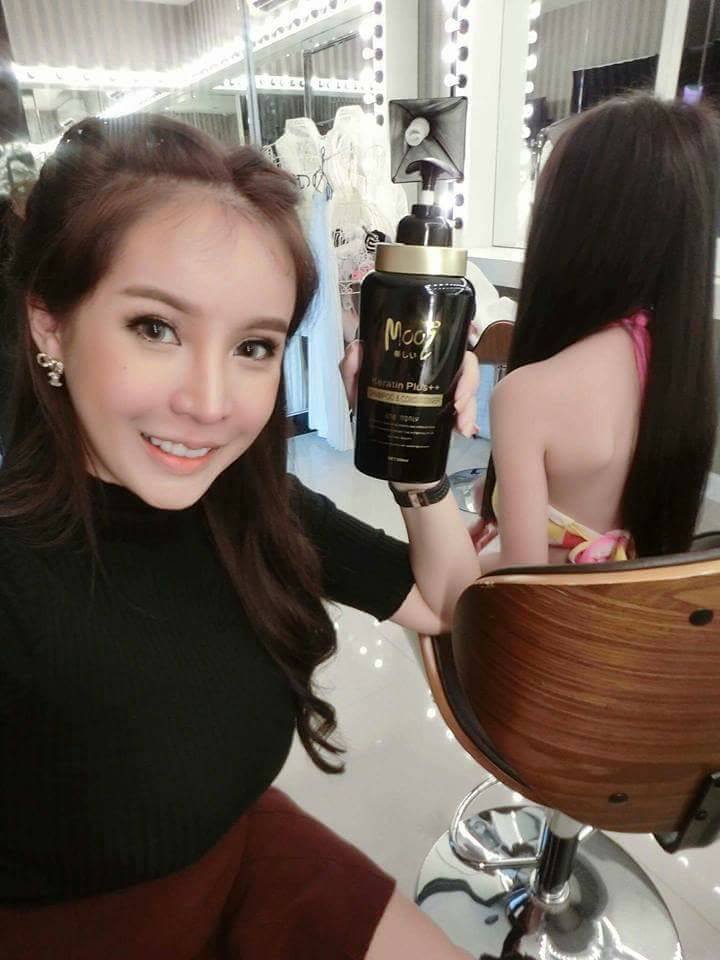 Mooi Keratin Plus++ SHAMPOO & CONDITIONER โมอิ เคราติน พลัส แชมพู แอนด์ คอนดิชันเนอร์ ยิ่งสระ ยิ่งเติมเคราติน ผมยาวไวแบบสุขภาพดี