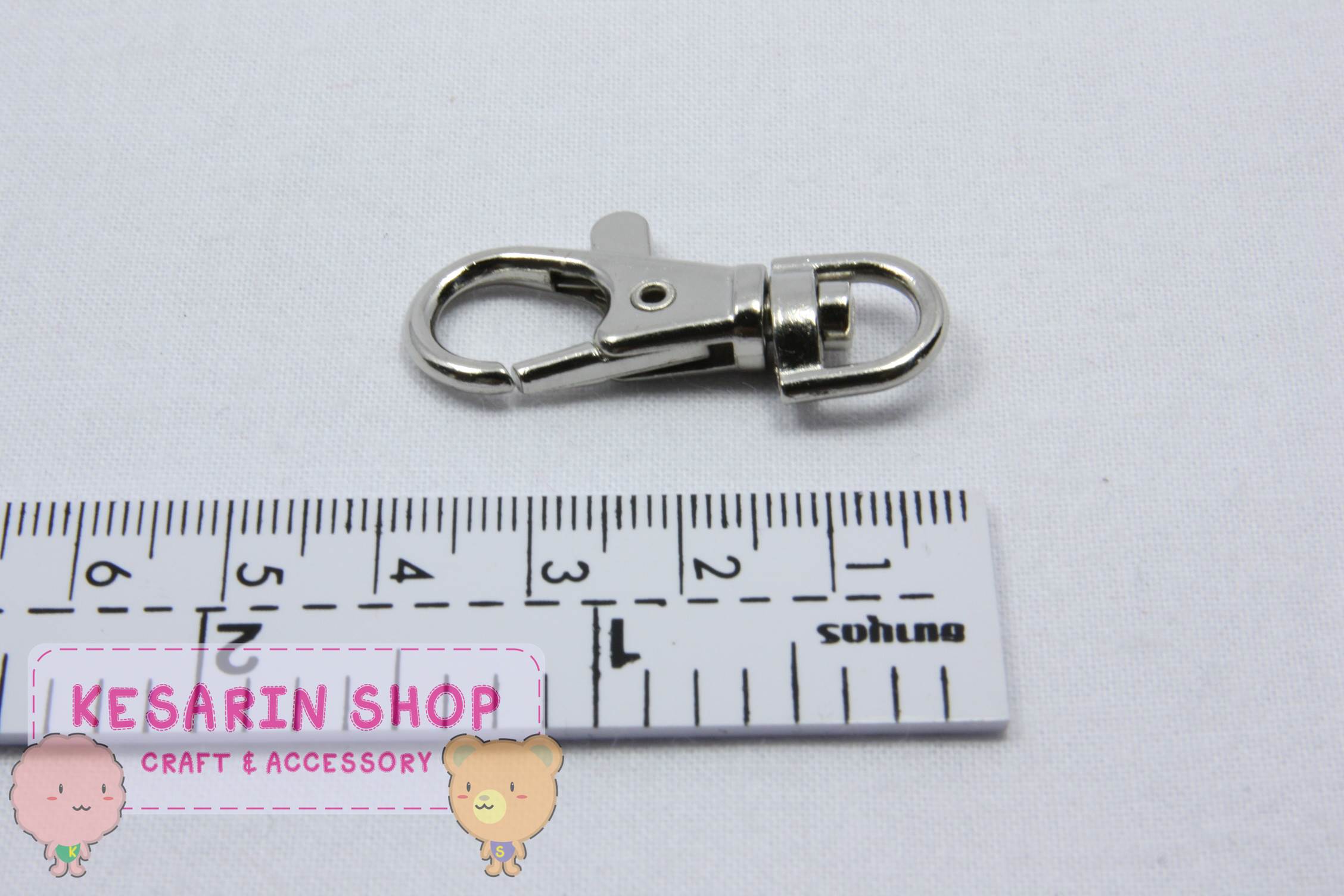 คอหมาเล็ก สีเงิน ขนาด 3.5 cm