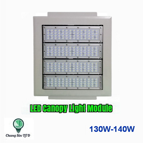 โคมไฟ LED Canopy Light 130W-140W ดีไซน์ใหม่ สำหรับใช้ในปั๊มน้ำมันและอื่นๆ