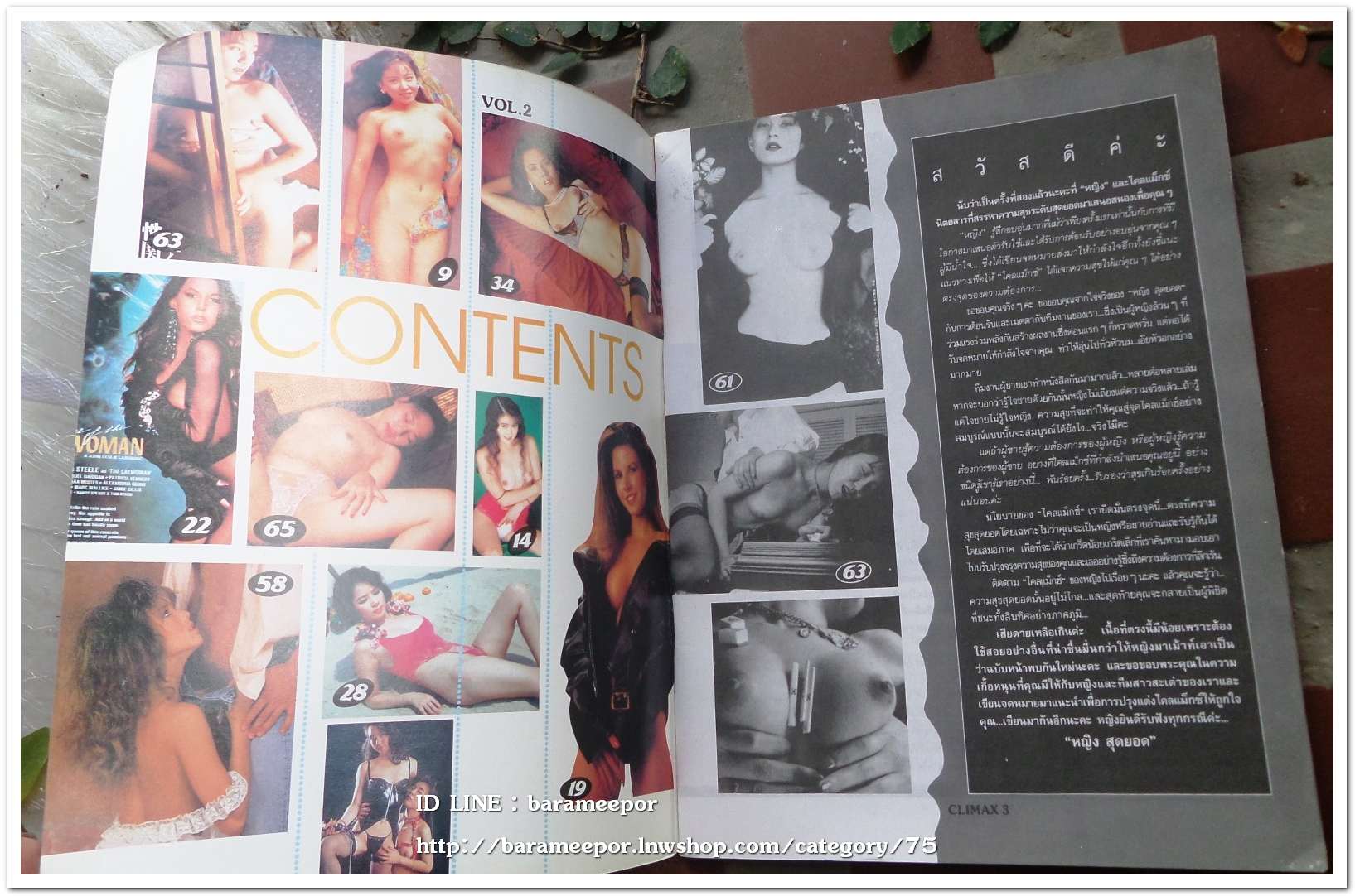 นิตยสาร ไคลแม็กซ์ Vol.2 18+ สภาพดี เก่าเก็บ ครบทุกหน้า