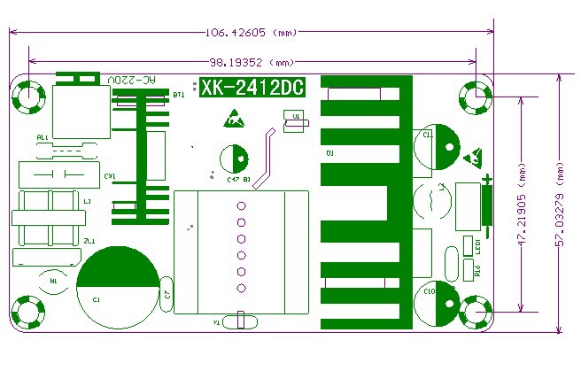 Switching power supply 24V 6A