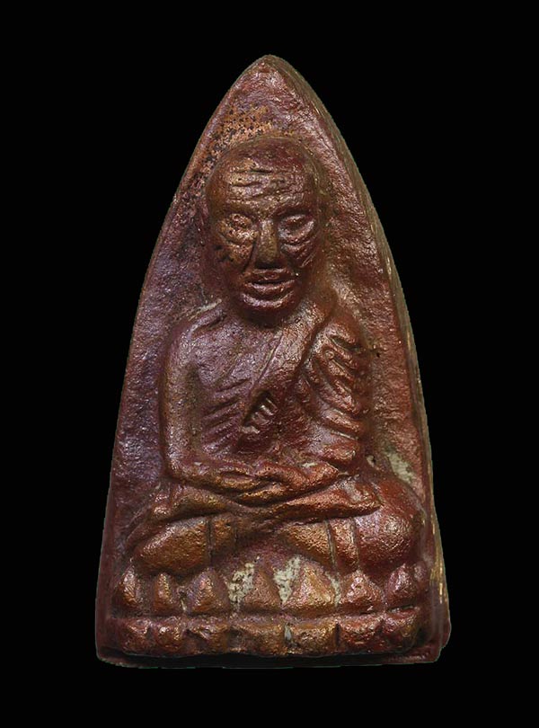 หลวงพ่อทวด 2 หน้า หล่อโบราณหล่อเทดินไทย (รุ่นแรก) หลวงพ่อรวย วัดตะโก จ.อยุธยา ปี 2556 รุ่นรวยนิรันตราย เนื้อนวะโลหะหล่อโบราณเทดินไทย หมายเลข 14