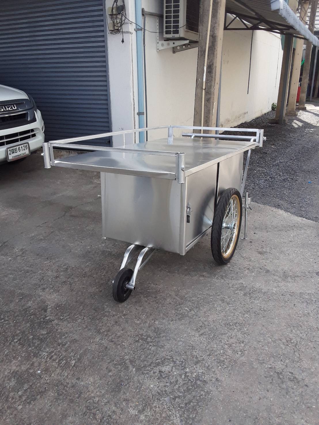 รถเข็นขายของแบบไม่มีหลังคา145 x 75 cm