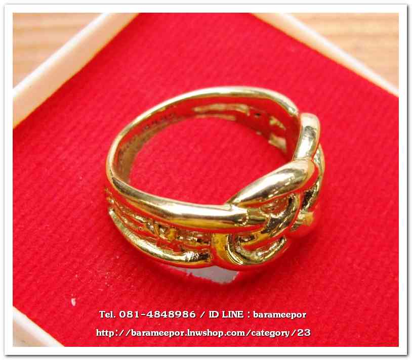 แหวน ไอ้ไข่ เด็กวัดเจดีย์ รุ่นเจริญทรัพย์ ๖๑ เนื้อทองเหลือง ขนาด 17 mm.