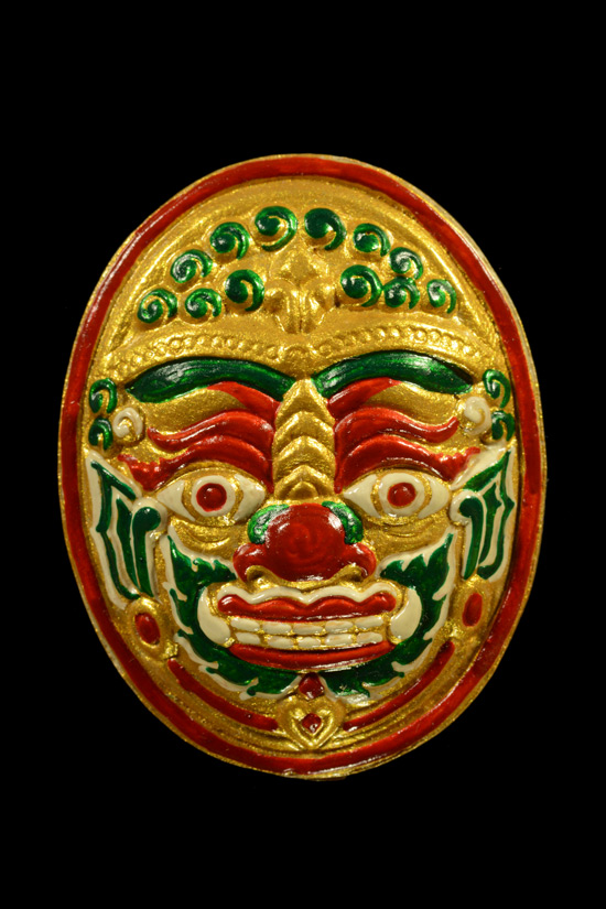 พระราหูทรงฤทธิ์ เนื้อผงพุทธคุณ รุ่นสรงน้ำ (มงคล88) ฝังตะกรุด พ.ศ.2549