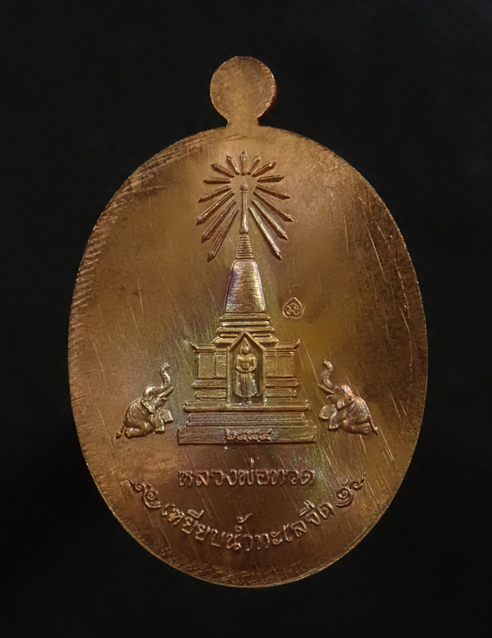 *รุ่งดัง เหรียญมีเสน่ห์..เกจิดังหลายท่านปลุกเสก* เหรียญบารมีหลวงพ่อทวด ปี2554 เนื้อทองแดงผิวไฟ