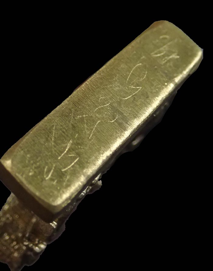 สิงห์หลวงปู่แขก วัดสุนทร์ประดิษฐ์ จ.พิษณุโลก รุ่นเลื่อนสมณศักดิ์ ปลุกเสกไตรมาส 53 เนื้อทองผสม จารมือ