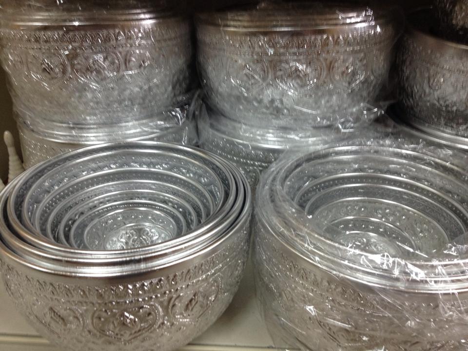 ขันอะลูมิเนียม *แท้ สีเงิน