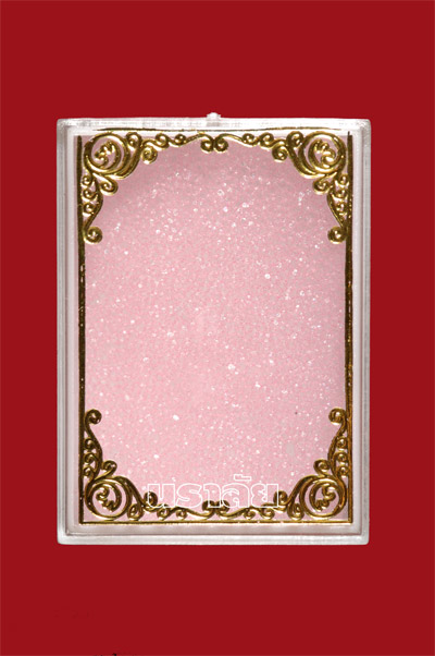 กล่องพลาสติกใส่พระลายทอง ขนาด 3.5x4.5 ซม. 100 ใบ