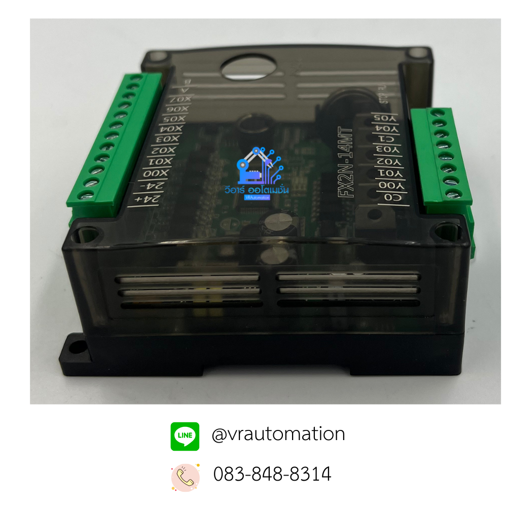 FX2N-14MT บอร์ดควบคุม PLC พร้อมช่องสัญญาณ I/O 14 ช่อง