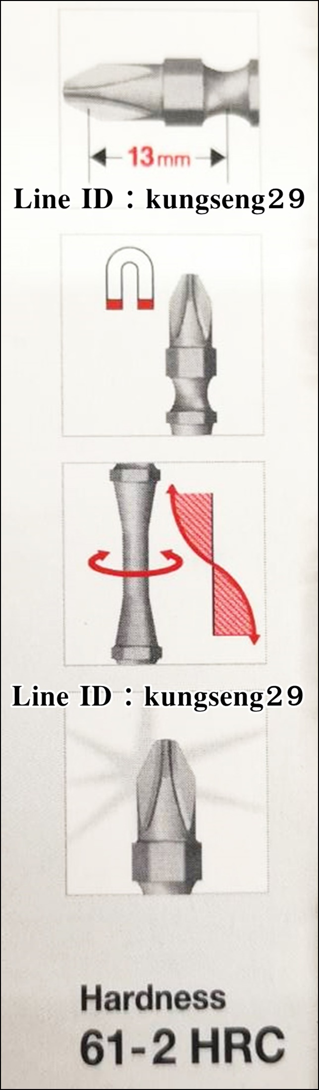 WIHA ดอกไขควงลมแฉก รุ่น Torsion