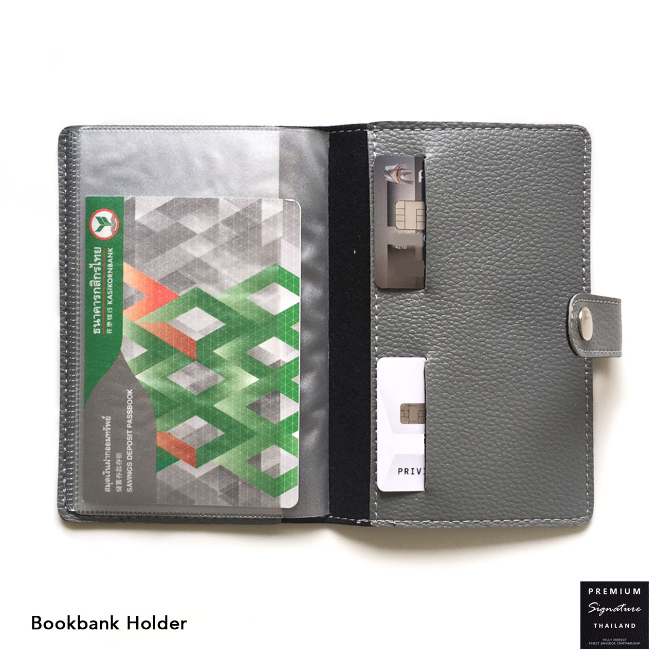 Smokey Grey(เทา) - Bookbank Holder