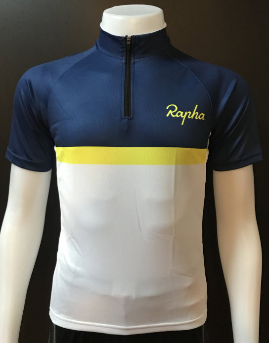 เสื้อปั่นจักรยาน แขนสั้น rapha 005 ซิปครึ่ง