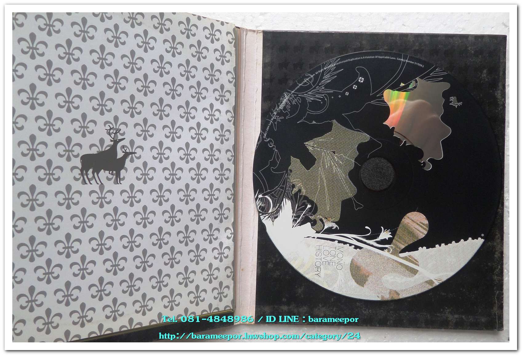 MONO TONE ชุด LOVE HISTORY มีบุคเลทติดกับปก แผ่นสภาพสวย ปกมีคราบบางๆตามภาพ