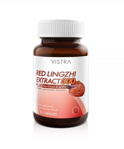 Vistra Red Lingzhi Extract 300mg วิสทร้า เห็ดหลินจือแดงสกัด 300 มก. ผสมเบต้า-กลูแคนและเลซิติน