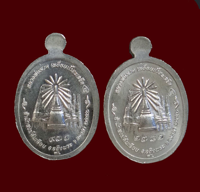 * 2 เหรียญ*เหรียญเม็ดแตง (ฟักทอง) หลวงพ่อทวด ปาฏิหาริย์ สำนักสงฆ์ต้นเลียบ ปี2556 เนื้อตะกั่ว (แยกจากชุดทองคำลงยา)