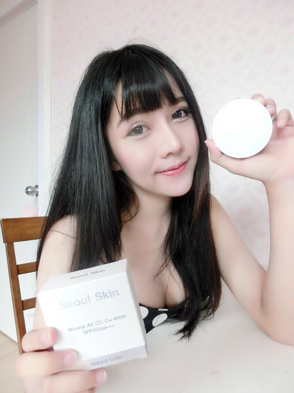Soul Skin Mineral Air CC Cushion SPF 50 PA+++ บรรจุ 15ml. ราคา 580 บาท ส่ง 10 *490 บาท Line : fujimate