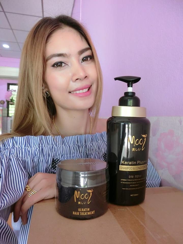 Mooi Keratin Plus++ SHAMPOO & CONDITIONER โมอิ เคราติน พลัส แชมพู แอนด์ คอนดิชันเนอร์ ยิ่งสระ ยิ่งเติมเคราติน ผมยาวไวแบบสุขภาพดี