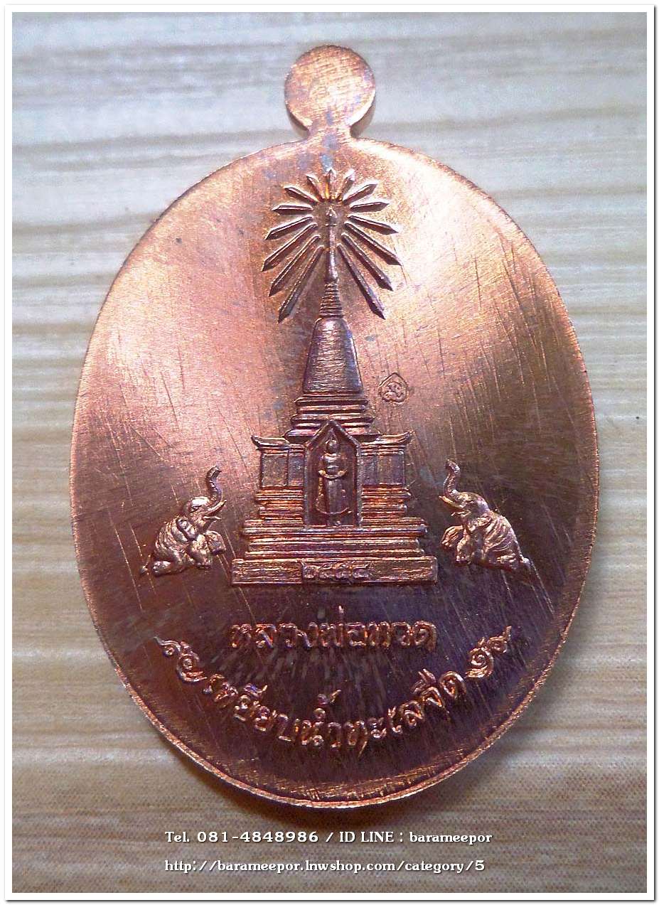 เหรียญหลวงพ่อทวด รุ่นบารมีหลวงพ่อทวด เหรียญรูปไข่ สร้างปี 2555 เนื้อทองแดงผิวไฟ...3