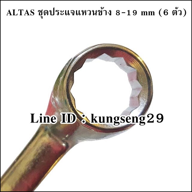 ALTAS ชุดประแจแหวน 8-19 mm (6 ตัว)
