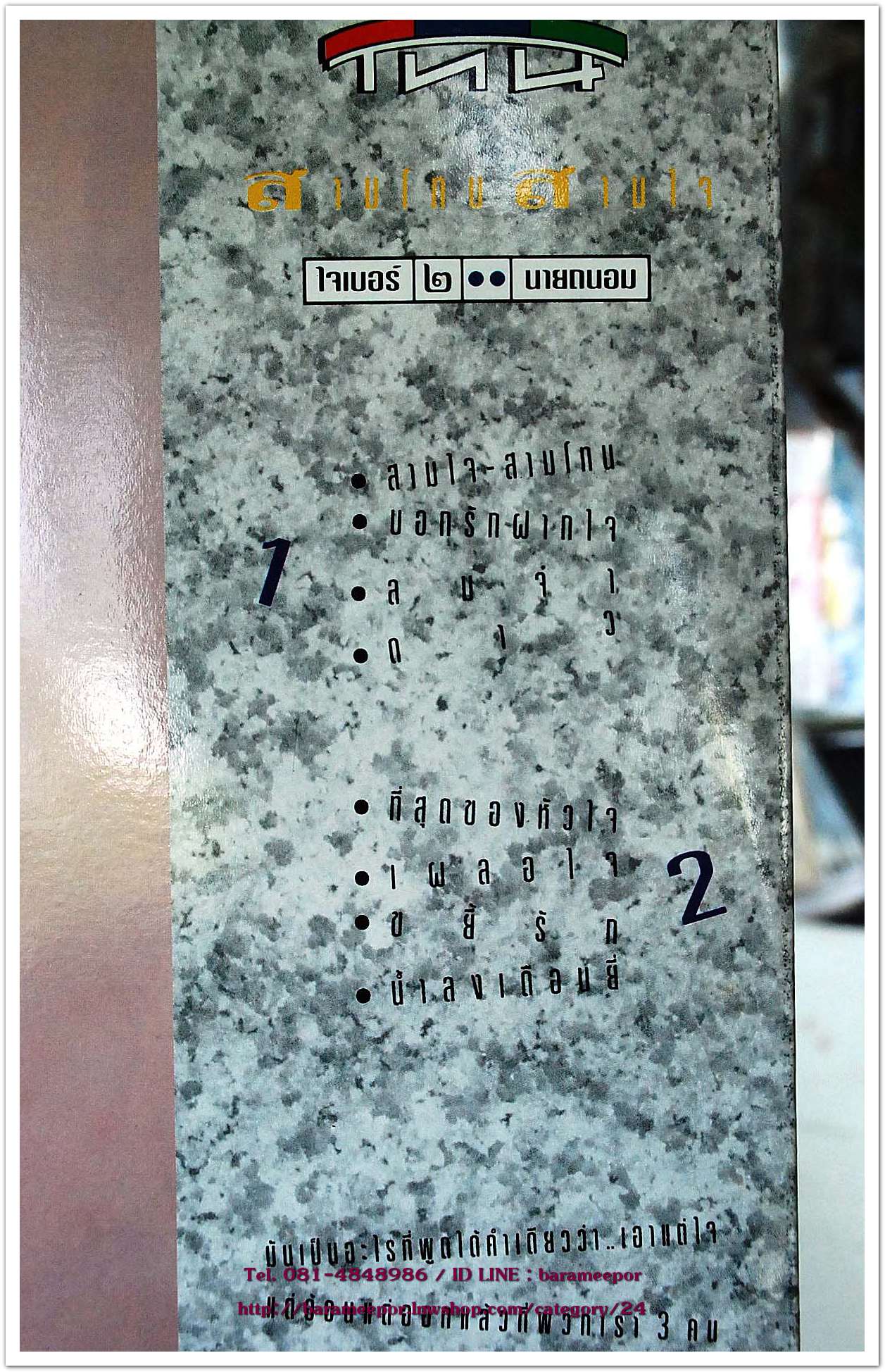 สามโทน สามใจ ชุด ใจเบอร์ ๒ นายถนอม