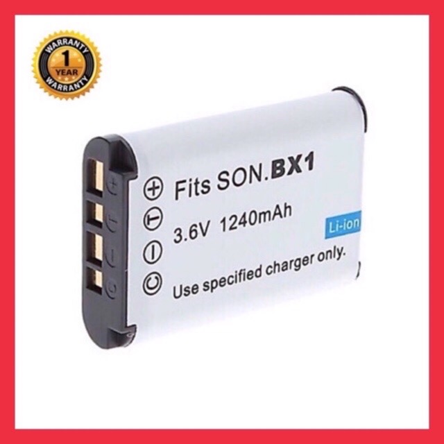 แบตเตอรี่ โซนี่ NP-BX1/Sony Battery NP-BX1. แบตเตอรี่กล้อง Sony รหัสแบต NP-BX1 NPBX1 Battery แบตกล้องโซนี่ Sony Cyber-shot รุ่น DSC-RX1 RX100 WX300 HX50V HX300 HDR-AS30V PJ240 CX240 HX400V H400