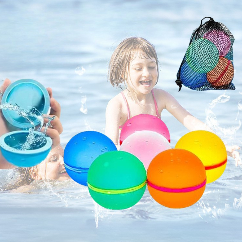 Z052 ลูกโป่งน้ำ อย่างดีติดแน่น (ตรงปก)ลูกโป่งน้ำแม่เหล็ก อย่างดี ลูกบอลเติมน้ำ บอลซิลิโคน เล่นซ้ำได้ ของเล่นสะว่ายน้ำ