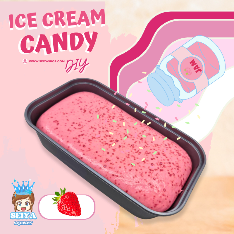 CB0790 สกุชชี่ ICE CREAM Candy DIY สกุชี่ หน้าหนึบ ก้อนใหญ่ ซุปเปอร์ สโลว์ เนื้อดี ของแท้ พร้อมอุกปรณ์ ตกแต่ง