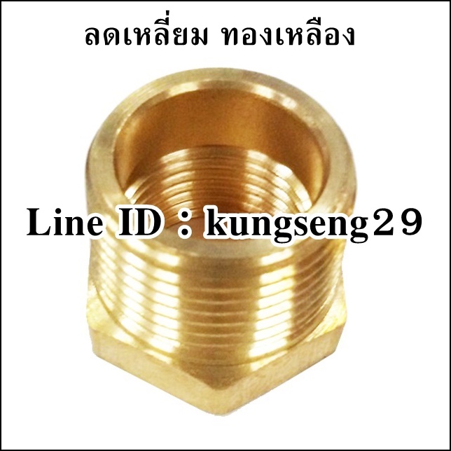 ข้อต่อลดเหลี่ยม ทองเหลือง