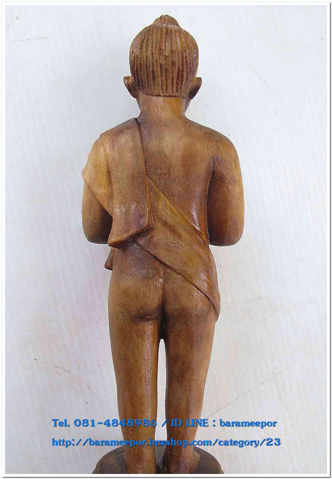 ไอ้ไข่ เด็กวัดเจดีย์ รุ่นสรงน้ำ 63 องค์บูชาไม้ ขนาด 7 นิ้ว..1