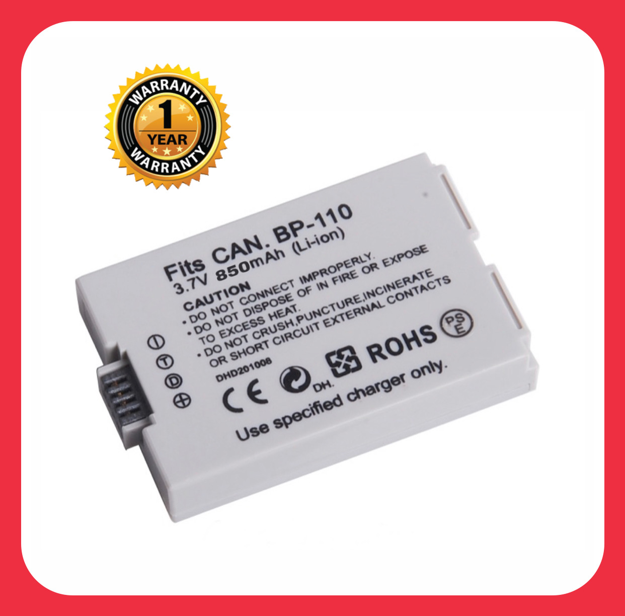 แบตเตอรี่กล้อง VDO Canon รหัส BP-110 BP110 Battery