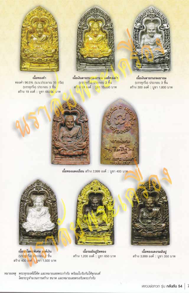 หลวงพ่อทวด พ่อท่านเขียว วัดห้วยเงาะ ปัตตานี รุ่นกลันตัน54 ปี2554