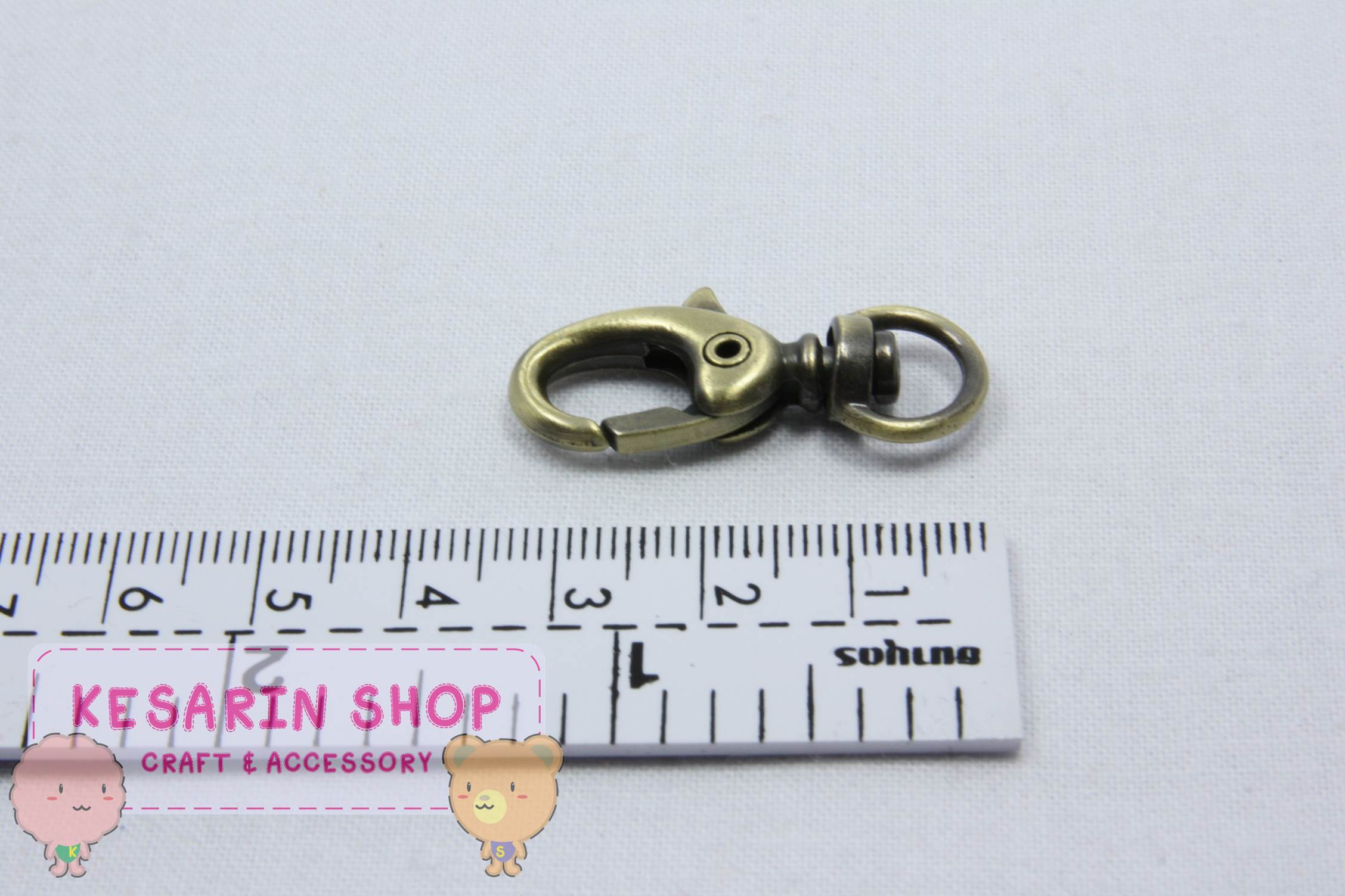 คอหมาเล็ก สีทองรมดำ ขนาด 3 cm