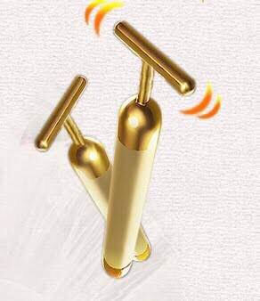 เครื่องนวดหน้าทองคำ 24K Gold Plated Energy T-Shape Beauty Bar ราคา 350 บาท