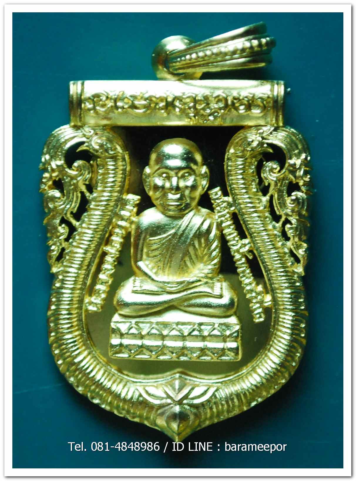 หลวงพ่อทวด 100 ปี อ.ทิม ศาลหลักเมือง เหรียญเสมาหัวโต ฉลุลายยกองค์ เนื้อระฆัง หมายเลข ๑๑๔๕