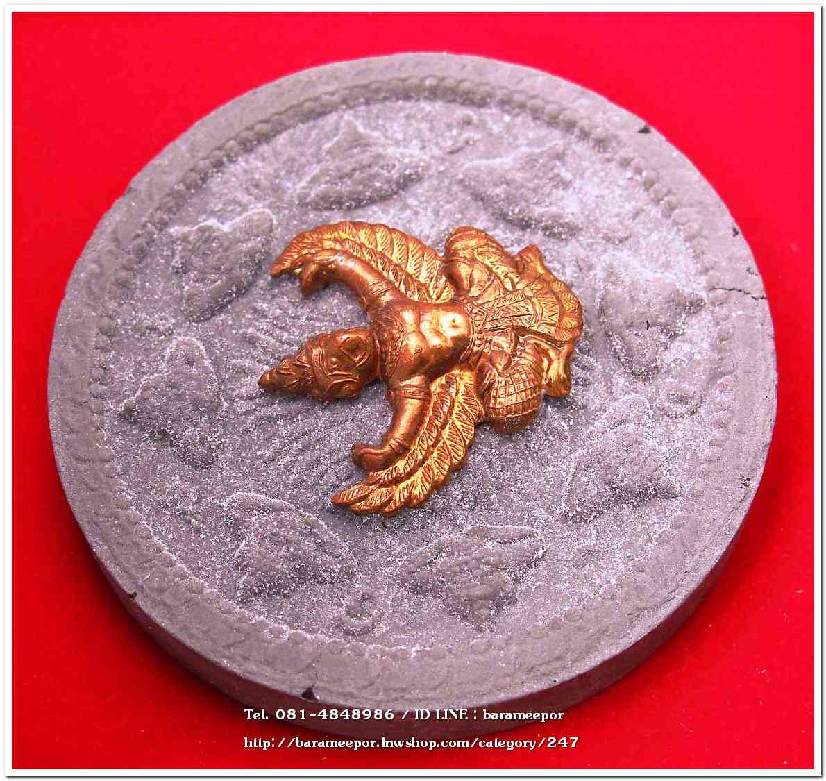 จตุคามรามเทพ รุ่น “ทรัพย์หมื่นล้าน” อ.วราห์ ปุญญวโร วัดโพธิ์ทอง เนื้อว่านดำ หน้ากากทองแดงและหลังฝังครุฑทองแดง มีจาร...3