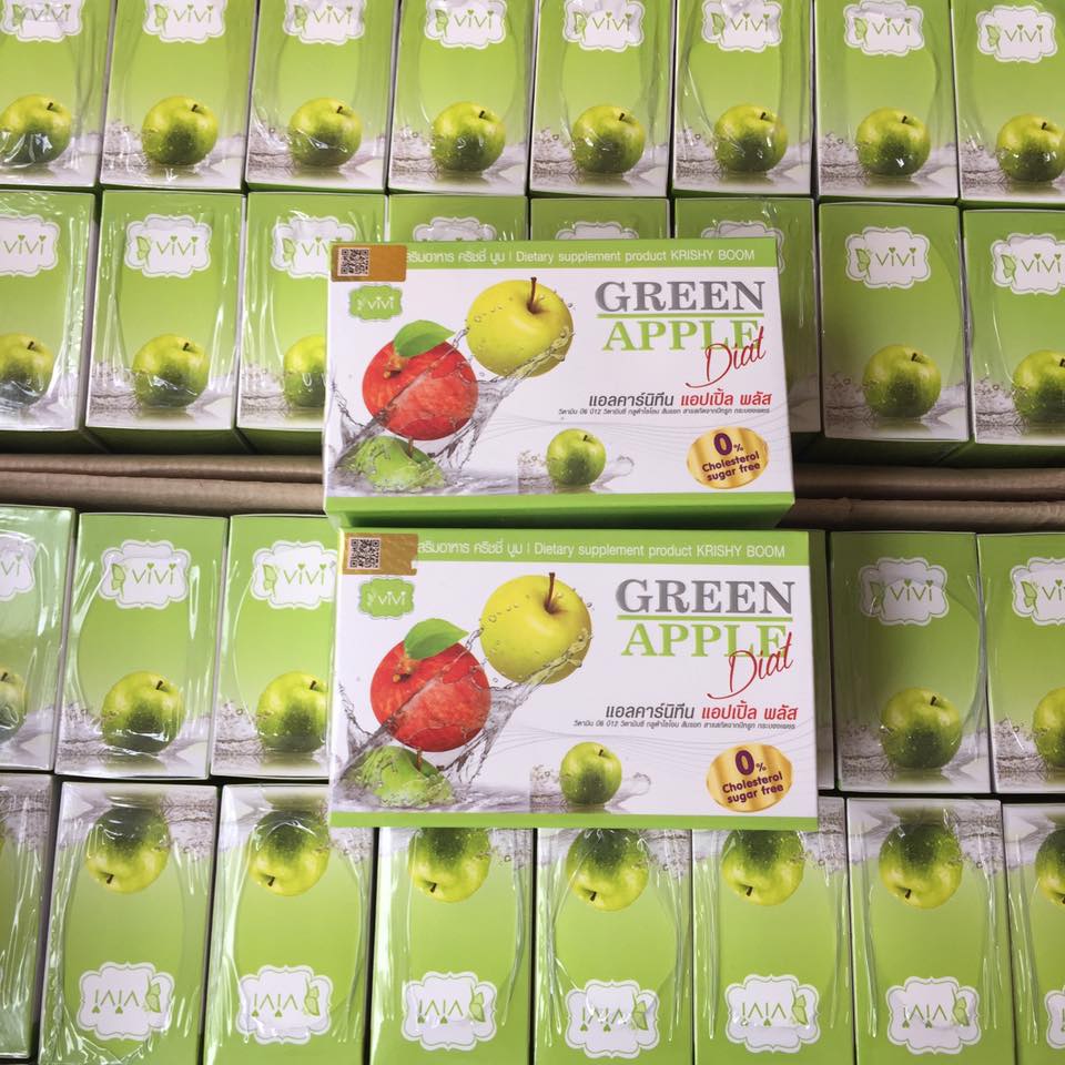 Vivi Green Apple Diet วีวี่ น้ำแอปเปิ้ลเขียว+น้ำแอปเปิ้ลแดง ผอม+ขาว ได้ลงตัว
