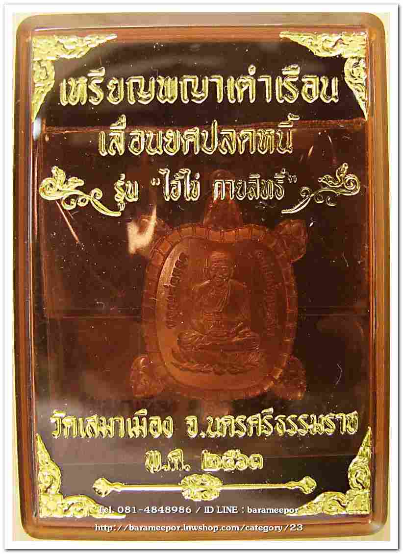 ไอ้ไข่ รุ่น ไอ้ไข่ กายสิทธิ์ เศรษฐีโคตรโคตร เหรียญพญาเต่าเรือน เลื่อนยศปลดหนี้ เนื้อทองแดงมันปู