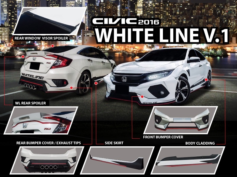 ชุดแต่งรอบคัน Civic FC 2016 2017 RED LINE I