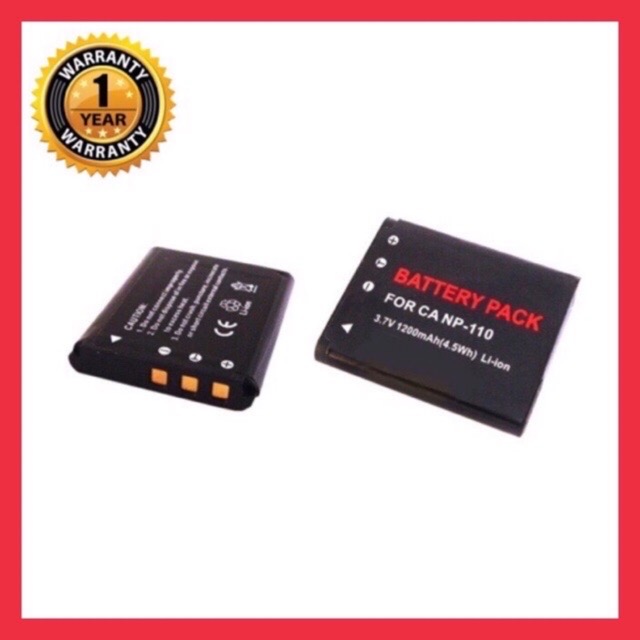 แบตเตอรี่ คาสิโอ NP-110/Casio battery NP 110 แบตเตอรี่กล้อง Casio NP-110 NP110 CNP110 Battery แบตคาสิโอ สำหรับกล้อง Casio Exilim EX-Z2000 , EX-Z2200 , EX-Z2300 , EX-Z200, EX-ZR20