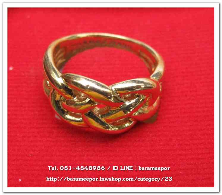 แหวน ไอ้ไข่ เด็กวัดเจดีย์ รุ่นเจริญทรัพย์ ๖๑ เนื้อทองเหลือง ขนาด 17 mm.