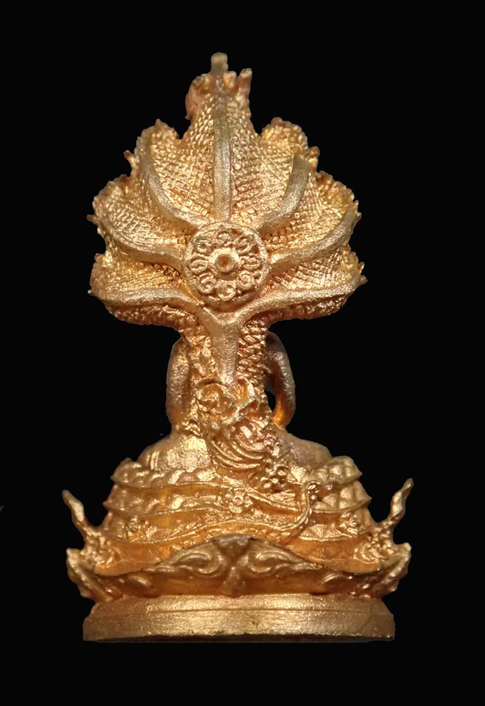 พระพุทธศิลป์นาคปรก 7 เศียรอุดกริ่งชนวนรวมใจผสมเหล็กไหล รุ่นมุจจลินท์มหาโภคทรัพย์ ปี 2557 เนื้อชนวนรวมใจผสมเหล็กไหล หมายเลข 454