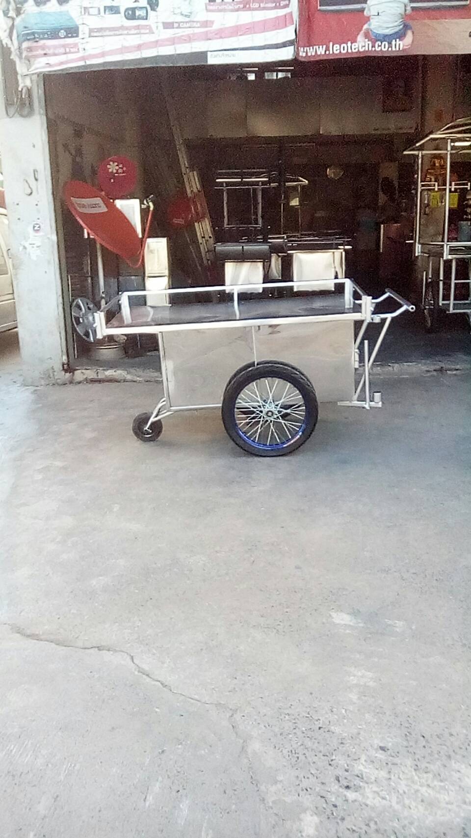 รถเข็น75×145ซม.ปิดตู้+พื้นท็อปอลูมิเนียม