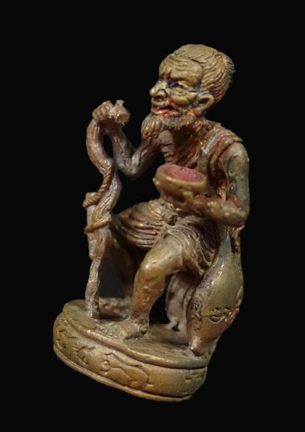 รูปหล่อชูชก มหาลาภ หลวงพ่อสาคร วัดหนองกรับ จ.ระยอง ปี 2553 เนื้อทองแดง หมายเลข 3123 พร้อมกล่องเดิม