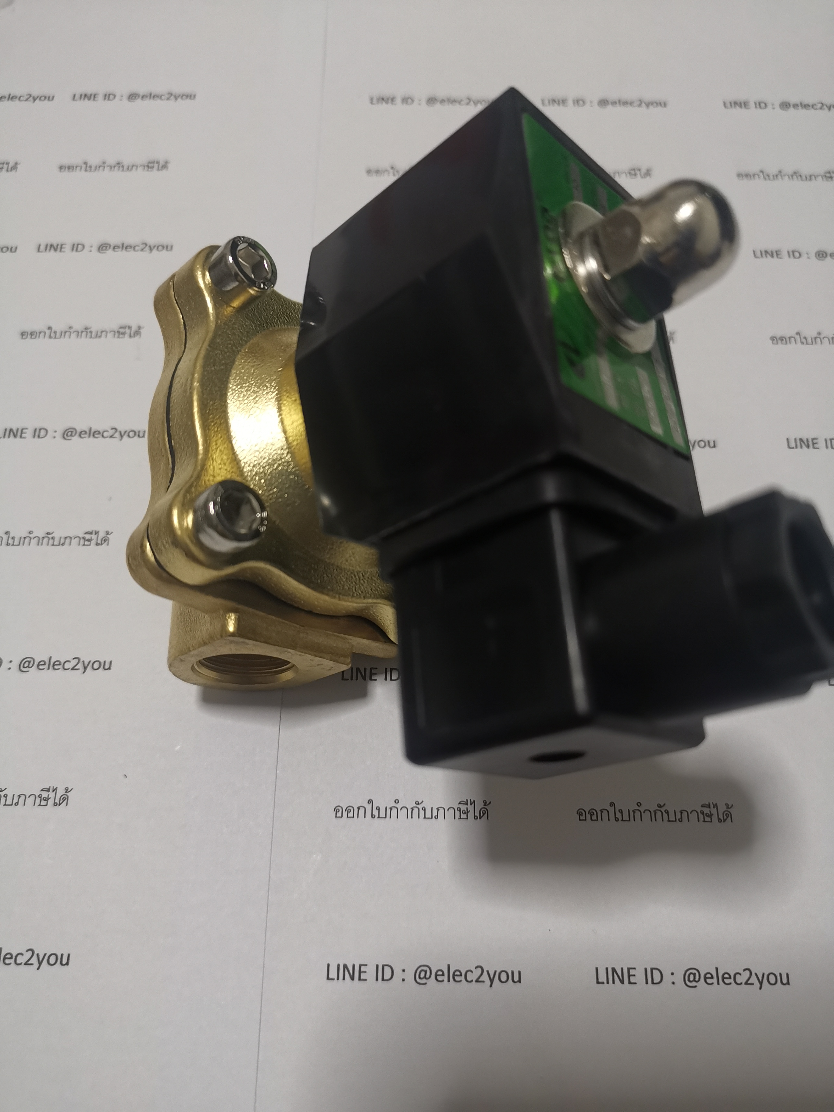 Solenoid Valve ทองเหลือง,คอยล์กันน้ำ 3/8 นิ้ว (3 หุน) 24VDC (NC) KLOD