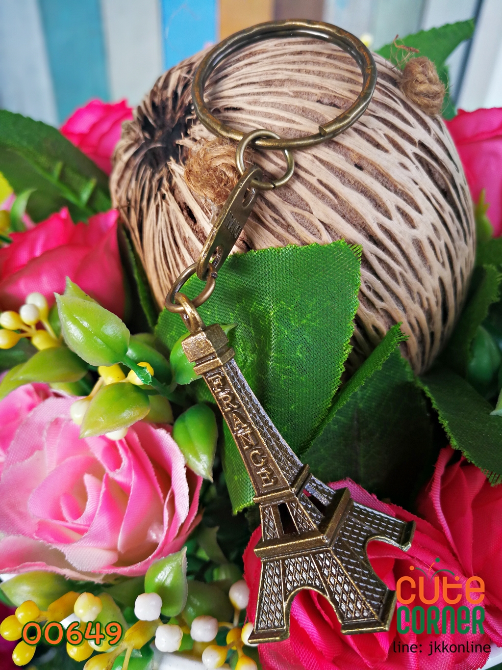 00649-พวงกุญแจไอเฟลแพค 3 ชิ้น - ฟรีค่าส่ง