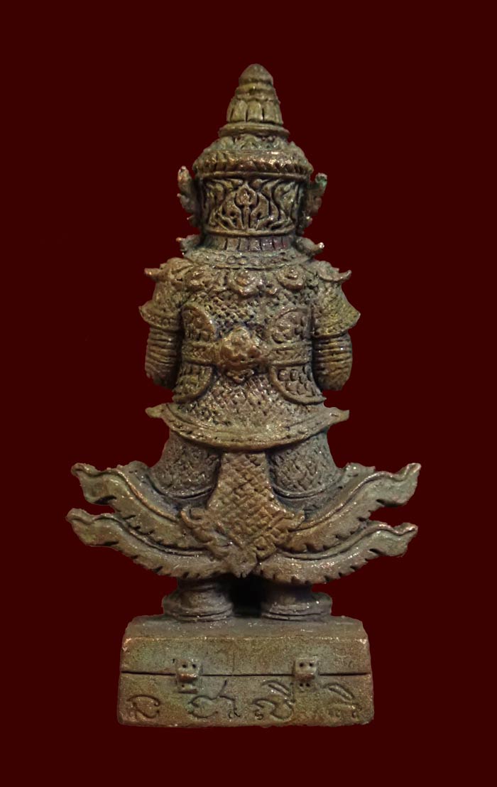 รูปหล่อท้าวเวสสุวรรณ รุ่นทรัพย์ทวีคูณ 89 ปี 2561 พ่อท่านเขียว วัดห้วยเงาะ ปัตตานี เนื้อมหาชนวน ตะกรุดเงินคู่/อุดผงมวลสารศักดิ์สิทธิ์และเกศา เลข 281