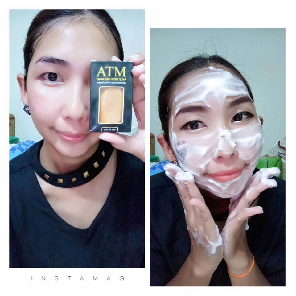สบู่เพชรทองคำ ATM Diamond Gold Soap